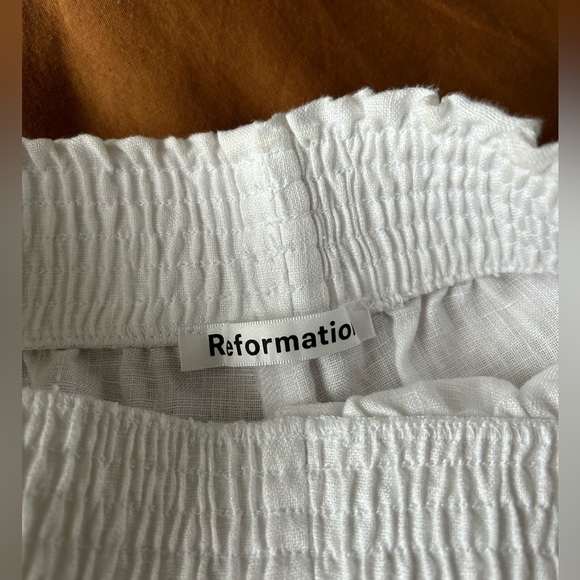 Reformation White Linen Shorts - Picture 6 of 8